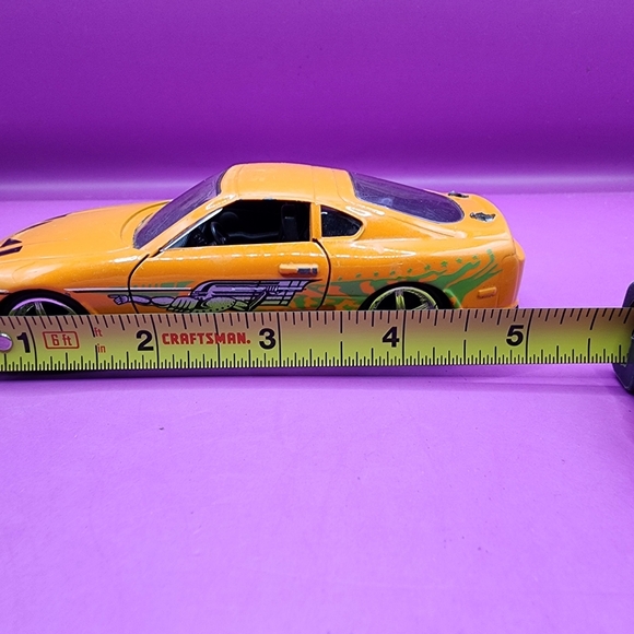 The Fast And Furious 1995 Toyota Supra Diecast Car 1:32 Scale 5" Orange - Picture 8 of 9